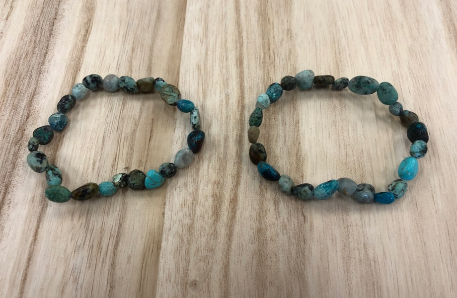 Pulsera crisocola forma